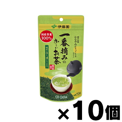【送料無料!】 伊藤園 一番摘みのお~いお茶 かなやみどりブレンド 70g×10袋 4901085665015*10|ドラッグフォーユーネットショップ