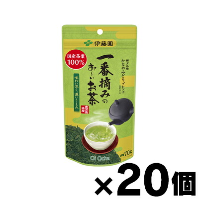 【送料無料!】 伊藤園 一番摘みのお~いお茶 かなやみどりブレンド 70g×20袋 4901085665015*20|ドラッグフォーユーネットショップ