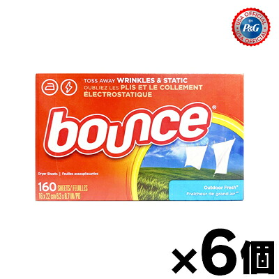 【送料無料！】 バウンスシート アウトドアフレッシュ 160シート×6個　0037000801689*6 10,125円