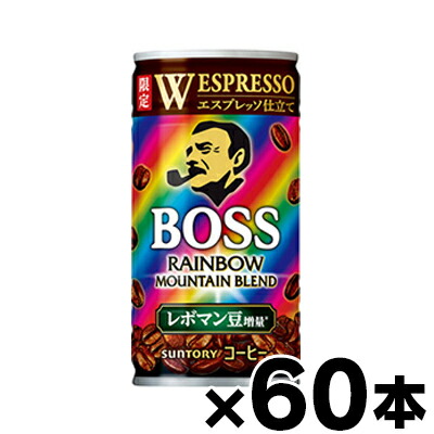 【送料無料!】 サントリー ボス レインボーマウンテンブレンド 185g 缶×60本【※お取り寄せ品】【6510】　4901777235298*60