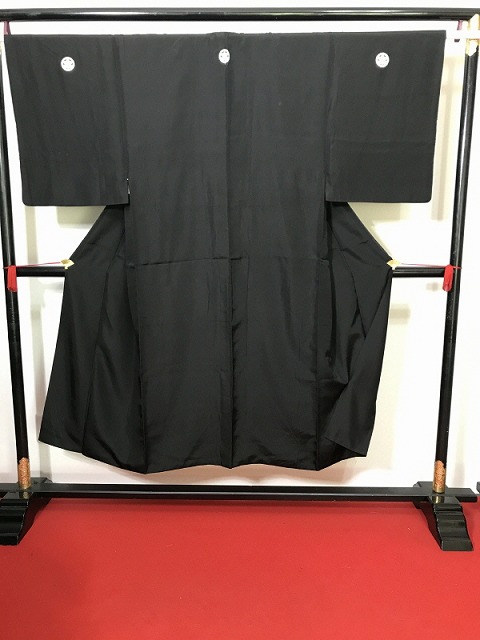 中古30％OF/【中古】S大きさ 紋付 男物 正絹 五つ紋付書き割り