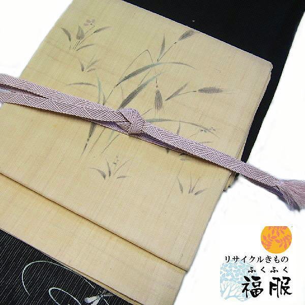 正規販売店] 今週末限定セール30％OFF しゃれ袋帯 正絹 夏帯 薄茶