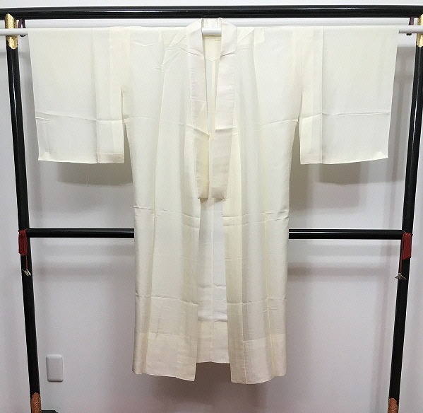 【中古】Sサイズ 長襦袢 正絹 白の絽 夏物