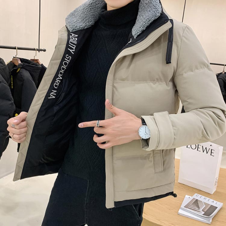 楽天市場 全4色 6サイズ 中綿ジャケット 中綿コート メンズ メンズコート ショート丈 アウター コート 秋冬 冬物 冬服 ボア襟 暖かい 男性用 メンズファッション 福見る店