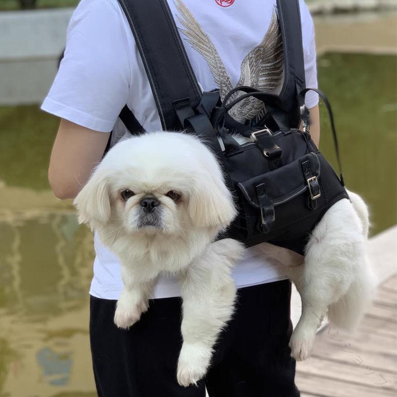 いだき締める吊りひも 犬 愛玩動物 持ちはこび キャリーバッグ 小型犬 中型犬 大型犬 横背負い 背嚢 黒いこと ほっつき歩く 用