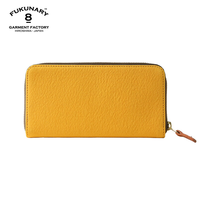 公式 FUKUNARY “ 千菱 ” ラウンド長財布 尾道帆布 イエロー【 W02-10 】日本製 財布 長財布 ラウンドファスナー 尾道 帆布 キャンバス 生地 黄 布 メンズ レディース シンプル 男性 女性 送料無料
