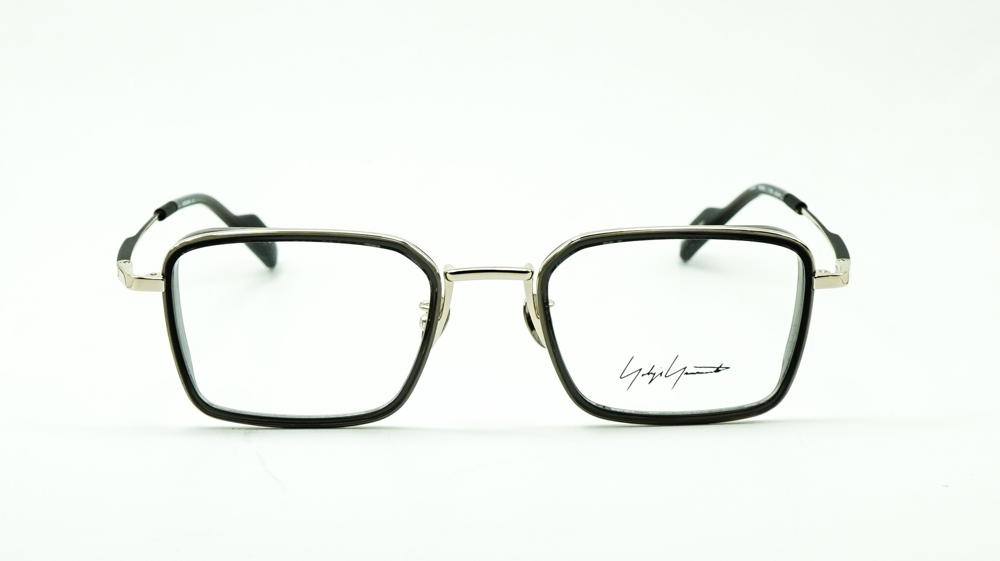 Yohji Yamamoto/ヨウジヤマモト 19-0087-3/ ひな形（メガネ）/Black 黒いこと 黒/Gold ゴールド 金/チタン Titanium/ メガネ 度あり めがね 度入り口・入口 眼鏡 度付き添い人 眼鏡ひな形 ブランド名 メンズ レディース 今めかしい