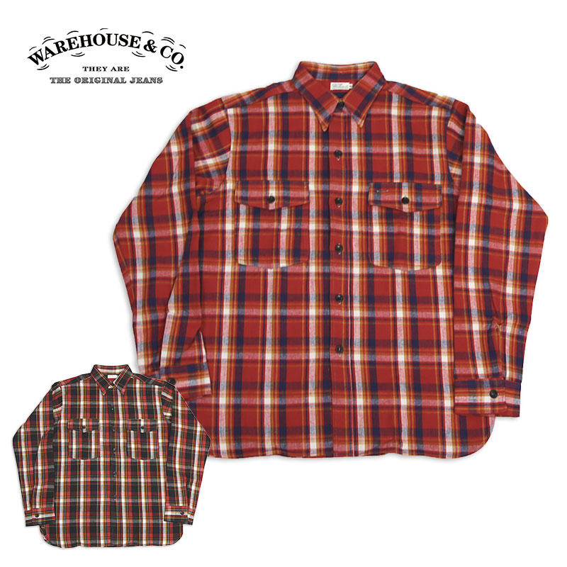 WAREHOUSE/ウェアハウス 3022 フランネルシャツ WITH CHINSTRAP G柄 NON WASH 21,164円