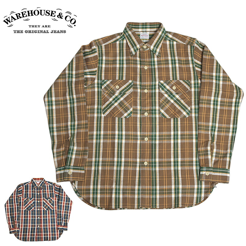 WAREHOUSE/ウエアハウス フランネルシャツ Lot.3104 F柄 NON WASH|服道楽 -店-