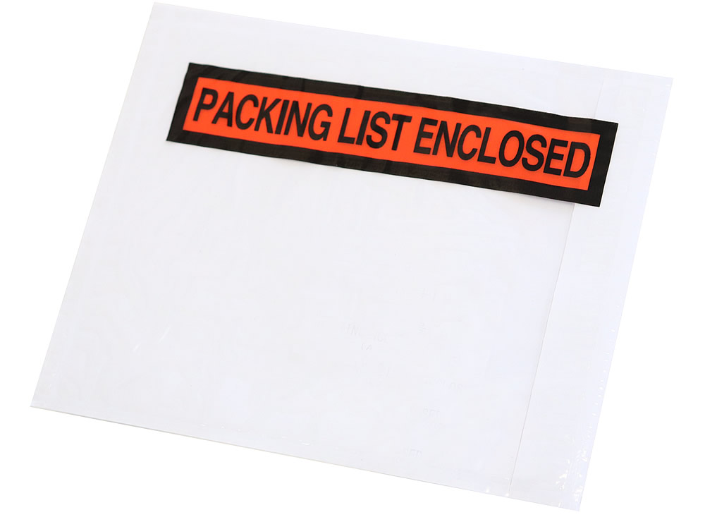 持参容器に並べる PACKING LIST ENCLOSED（A7大きさ用） 114x140粍 2000枚入 PA-019T