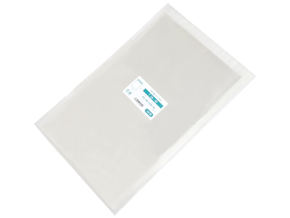 OPP袋 テープなし 国産 260x400mm 500枚入 S26-40 | OPP袋 テープ付 国産 260x400mm 500枚 T26-40 | ギフトバッグ・袋 | 文房具・オフィス用品