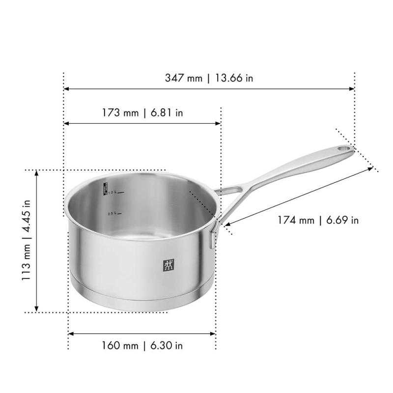 ZWILLING ツヴィリング 「 活動力 出どころ食麺麭 鍋物ポット 買い溜めるポット サービングパン フライパン 」 ステンレス鋼 3層社会システム