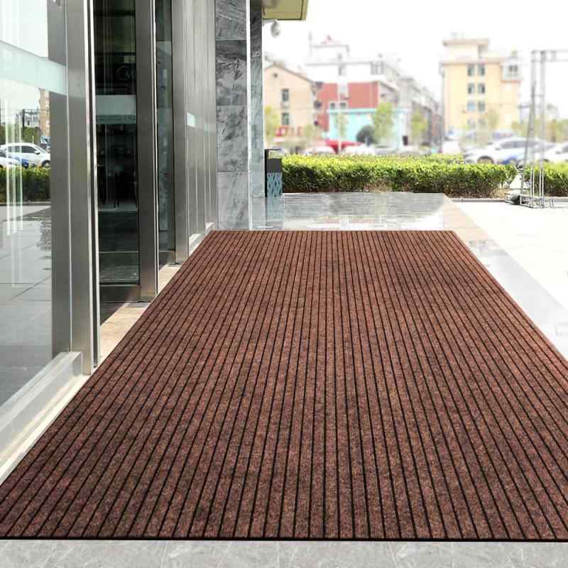 [Bcrio] 玄関マット 業務用 家庭用 屋外 室内 滑り止め 速乾 吸水 泥落とし 洗える エントランスマット 耐磨耗性 玄関 オフィス お店（コーヒー色 120*200）