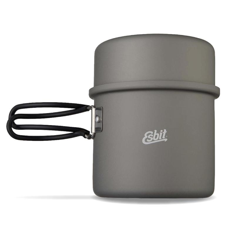 エスビット(Esbit) キャンプ アウトドア用ポット クッカー アルミニウムポット 1000ml ESPT1000HA グレー