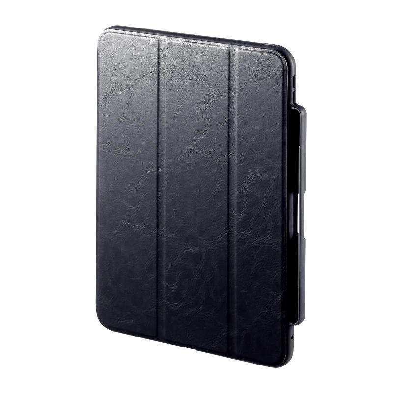 サンワサプライ iPad Air 11in（M3/2025、M2/2024）用入れもの タッチペン納める衣嚢・照明ランプ役立つこと付き添い人 ホンブルグ帽なめし革調 黒いこと PDA-IPAD1714BK2