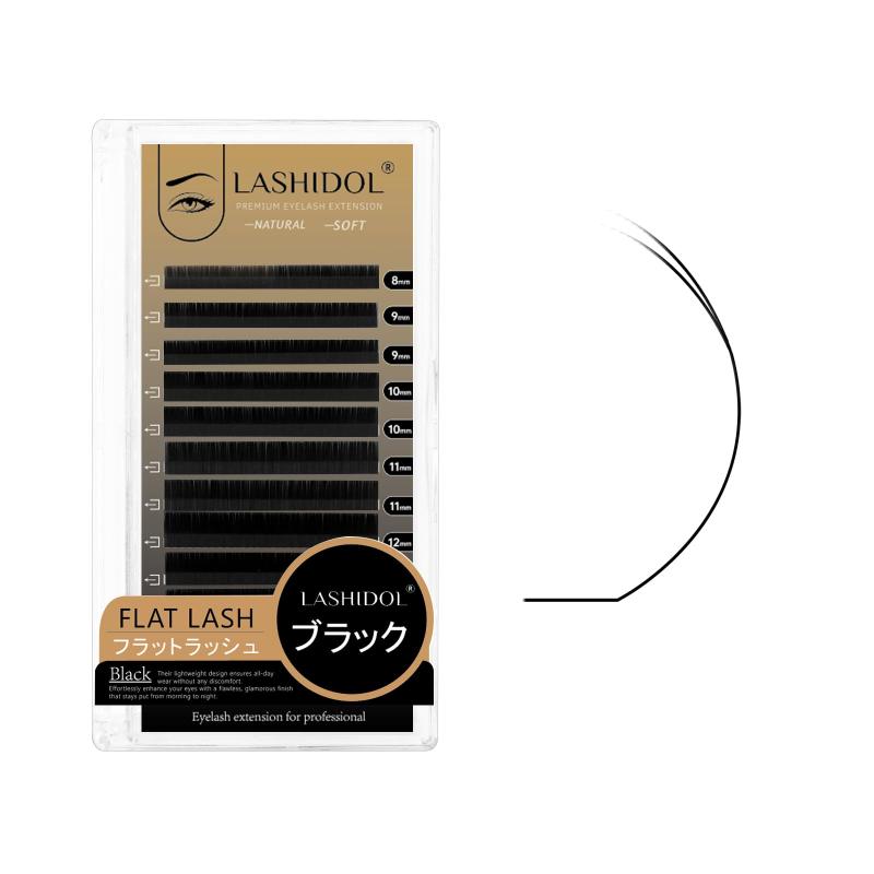 楽天市場】lashidol マツエク斬新なLカール フラットラッシュ ブラック
