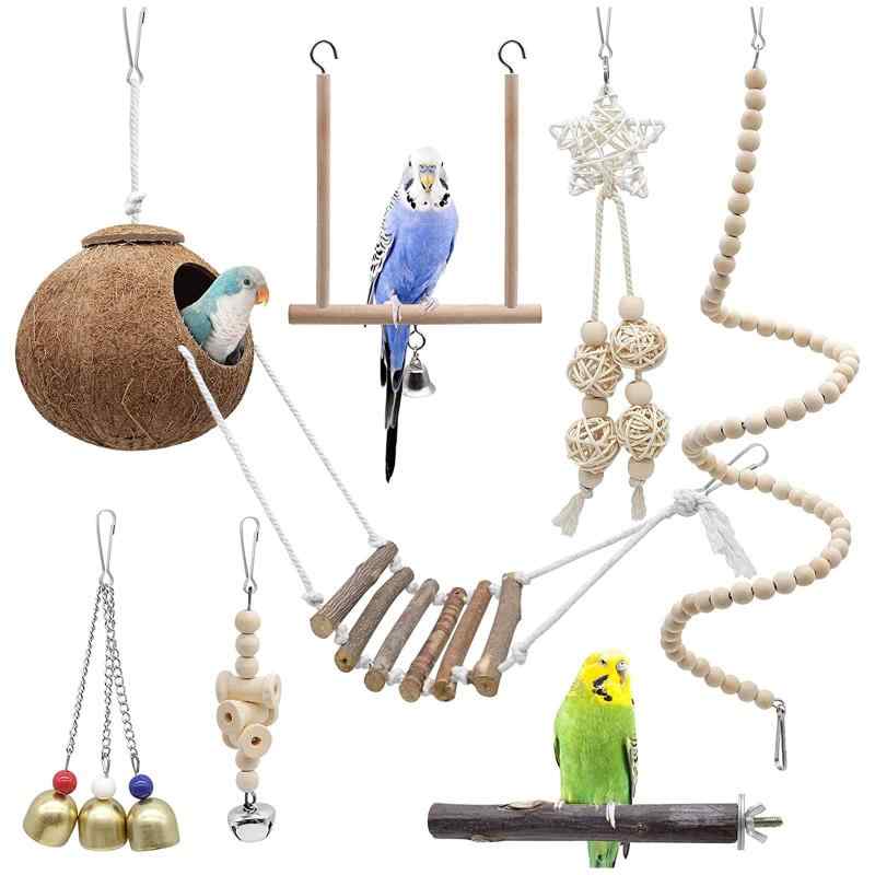 100 インコ ミニアスレチック 吊り下げセット！ ブランコ 止まり木