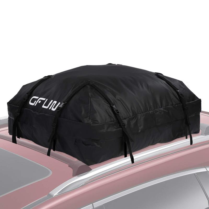 ルーフキャリアバッグ GFUN 防水 カーゴバッグ 屋根バッグ 折り畳み 大容量425L 耐荷重35kg 8本ベルト 取付簡単 二重PVC防水加工 高強度500Dポリエステル 隠れ式防水ファスナー 防雨 防雪 防風 キ 7,203円