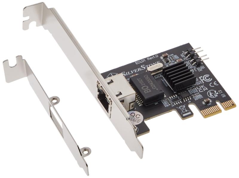 SilverStone 2.5Gbps RJ45 ネットワークインタフェースPCI Expressカード SST-ECL01 / 国内正規流通品