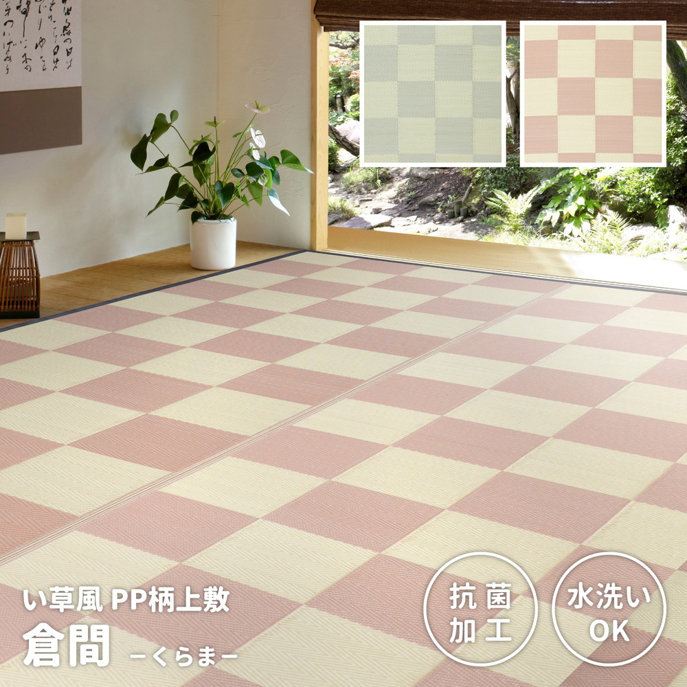 洗えるい草風引っ敷き 倉間 日本の首都間/抗菌役立つこと付き添い人 4.5畳（261×261）