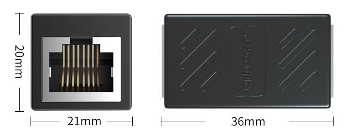 魅了 RJ45 LANケーブル用中継コネクタ 延長 アダプタ コネクタ メス-メス LANケーブル 延長コネクタ ギガビット 対応 8P8C コンパクト  LY-19A01 ２個セット fucoa.cl