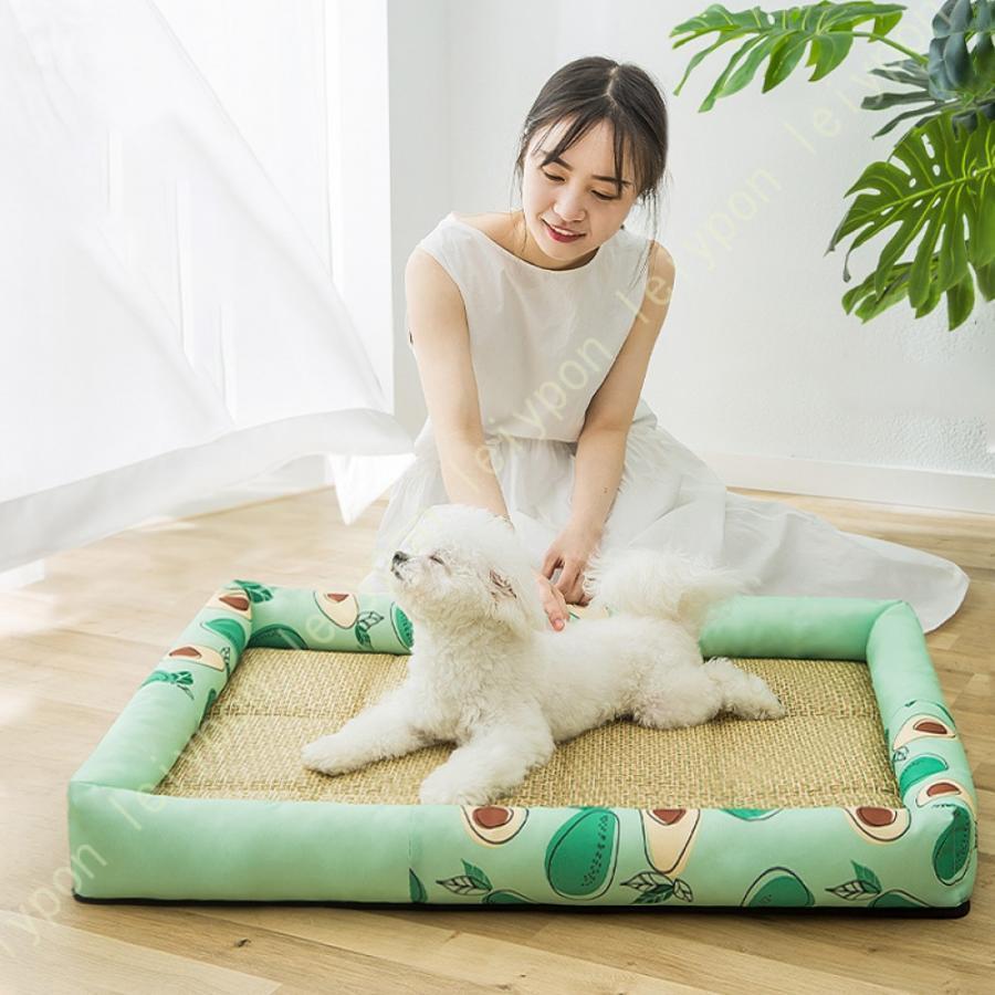 愛玩動物臥榻 クールマット夏用 猫 犬 愛玩動物装置 猫 臥榻 小 中 大型犬用 室内 愛玩動物棲み家 人付き合い冷感 暑さ打つ手 洗える 通気 猫臥榻 犬用臥榻 つや消し