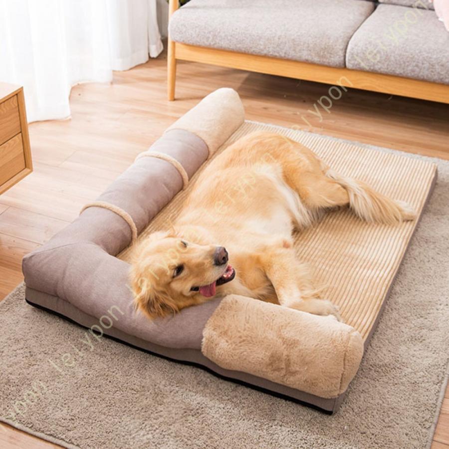 犬 臥榻 春 今めかしい 愛玩動物臥榻 冷感 冬 ふわふわ 洗える 真四角型 愛玩動物用臥榻 安眠 寝いす あったか 座蒲団 中型犬 大型犬 一お父ちゃん 犬用