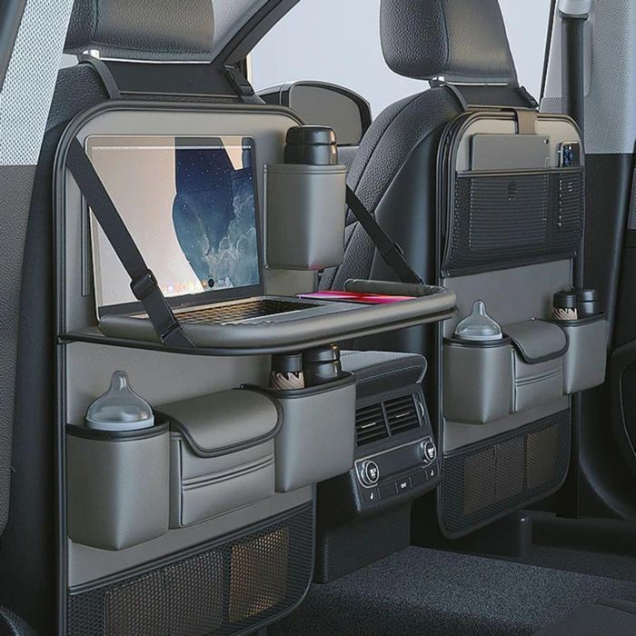 シートバックポケット 車 車内 テーブル 付き 収納 ポケット カー用品 シートポケット 後部座席 多機能 車用収納ポケット 収納ポケット 汚れ防止 ドリンクホルダー