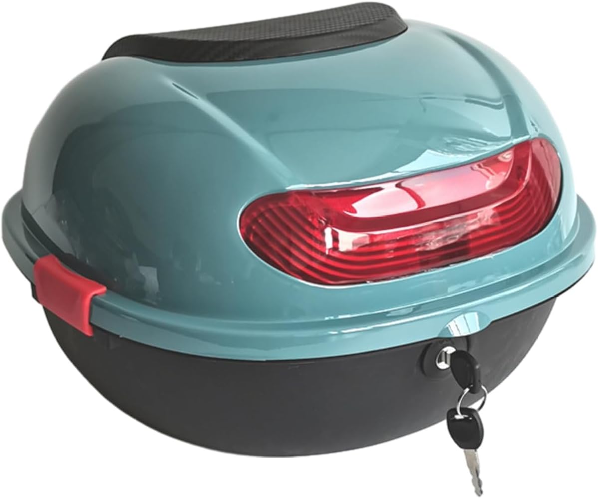 バイク用リアボックス 30L パニアケース トップケース バイク用ボックス 着脱可能式 大容量 原付 汎用 スクーター フルフェイス収納可能 ヘルメット入れ 防振 撥水加工 鍵付き テールランプ 通勤