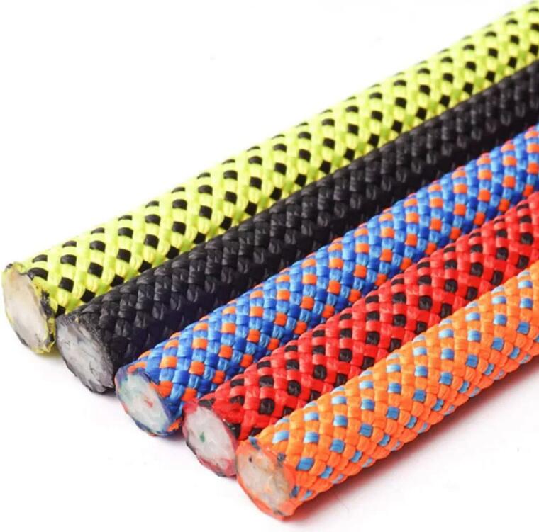 10.5粍 60M クライミング縄索 縄索 静的縄索 ガイロープ 耐荷重2500kg 山登り アウトドア 難民キャンプ 防災 安全性のある カラビナ付き添い人 60米突 5色選べる