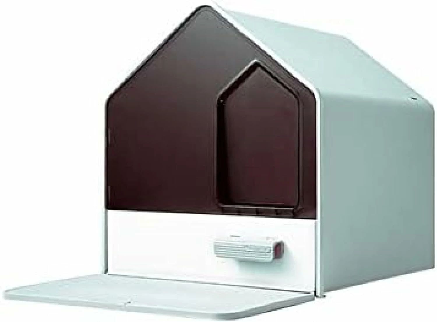 密閉型 猫用トイレ ドア 砂落としプレート ペットトイレ ネコトイレ 北欧風ハウスタイプ｜ふくろうの森店