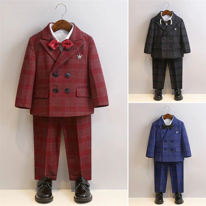 男の子 スーツ 子供スーツ 卒業式 スーツ フォーマルスーツ セットアップ 5点セット 6点セット キッズスーツ パンツスーツ ピアノ発表会 長袖 子供服 キッズ ジャケット パンツ ベスト 蝶ネクタイ 男児 誕生日プレゼント 七五三 入学式 卒業式 卒園式 お受験 発表会 結婚式