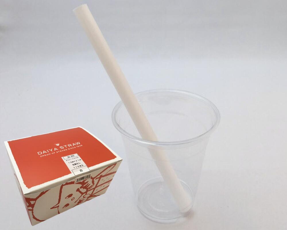 ストロー（裸）直径6×210mm 緑 500本