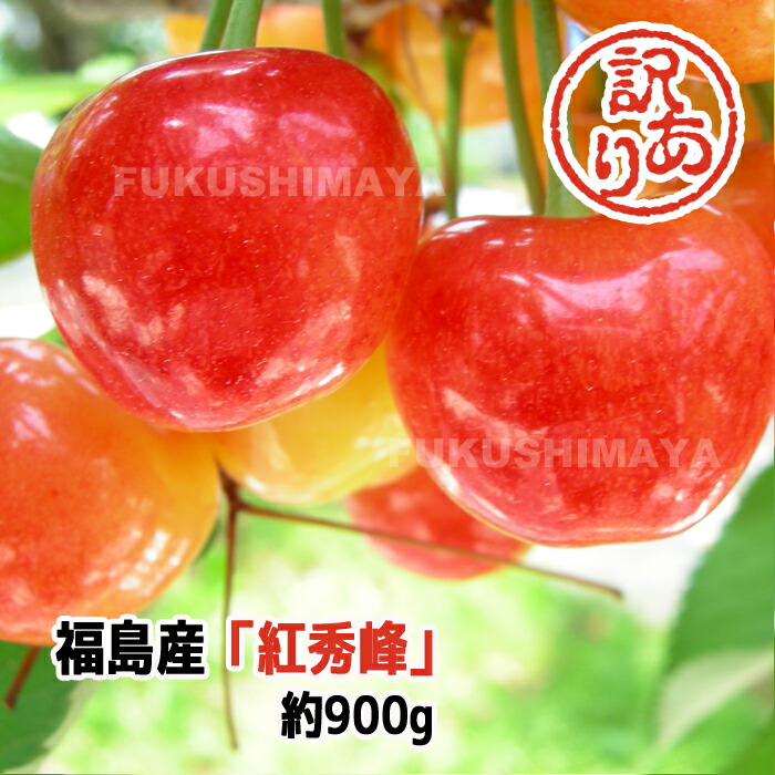 訳あり 紅秀峰 さくらんぼ 約900g 不揃い 着色不足 傷あり【発送時期：6月下旬～7月初旬頃まで予定】福島 家庭用 訳アリ お得 食品 フルーツ 果物