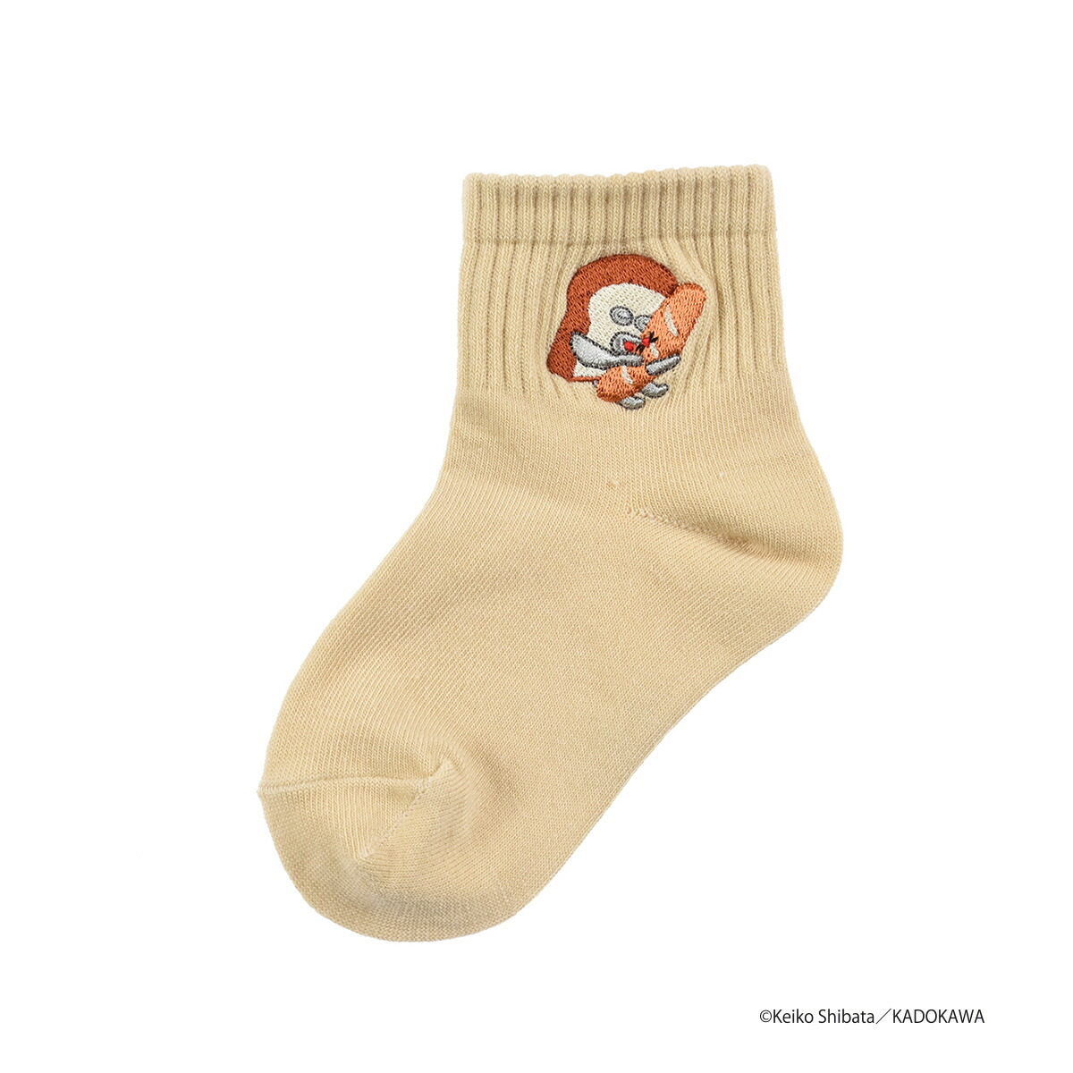 楽天市場】福助 【パンどろぼう】 靴下 無地 刺繍 クルー丈 13-19cm