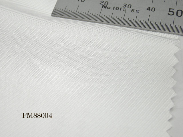オリジナルオーダーシャツ FM88004 THOMAS MASON社製 Italy Fabrics白ツイルドビー地 140番手双糸 100%cotton  当季大流行