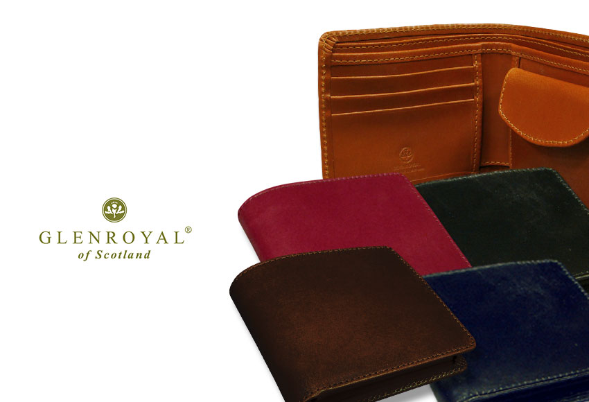 【日本正規輸入代理店商品+メーカー3ヶ月保証あり】グレンロイヤル / GLENROYAL ●HIP WALLET WITH DIVIDER ( 二つ折り財布 ) 03-6171 【楽ギフ_包装】｜トラッド ハウス フクスミ