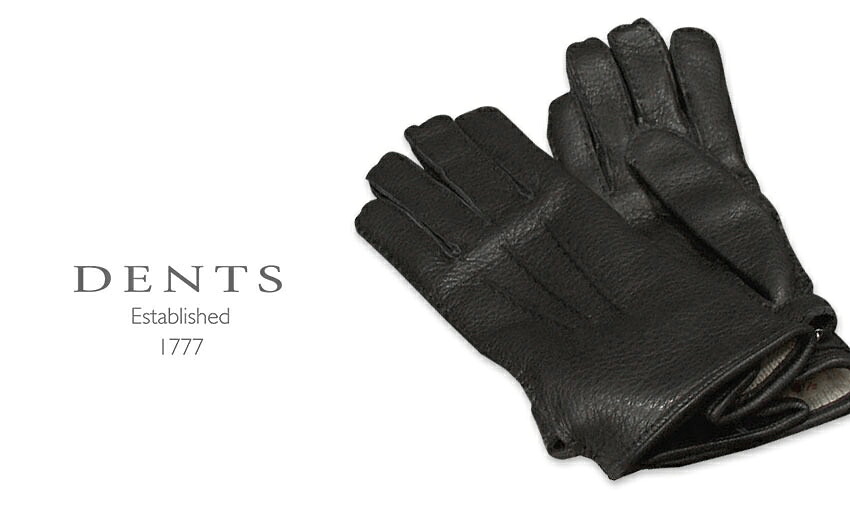 [デンツ社お墨付き売りわたす店]DENTS グローブ / デンツグローブ ( 亭主もち物 ) DEERSKIN / ディアスキン ( 鹿革 ) [ 黒いこと / BLACK ] 17-1117B 【楽ギフ_荷造り】