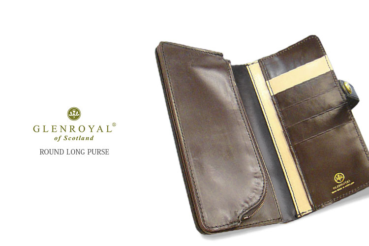 【日本正規輸入代理店商品+メーカー3ヶ月保証あり】 グレンロイヤル / GLENROYAL ■ROUND LONG PURSE 03-6178 ●029 ( NEW BLACK×CIGAR×NATURAL ) [ 完全限定入荷商品 ] ラウンドファスナー小銭入れ付 ( 長財布 ) 39,325円