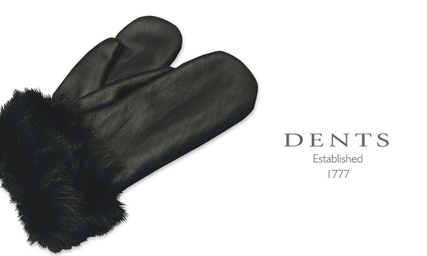 [デンツ社公認販売店]DENTS 手袋 / デンツ / ミトン手袋 ( 婦人物 ) SHEEPSKIN / シープスキン ( 羊革 ) [ ブラック ] 7-9074 BLACK 【楽ギフ_包装】