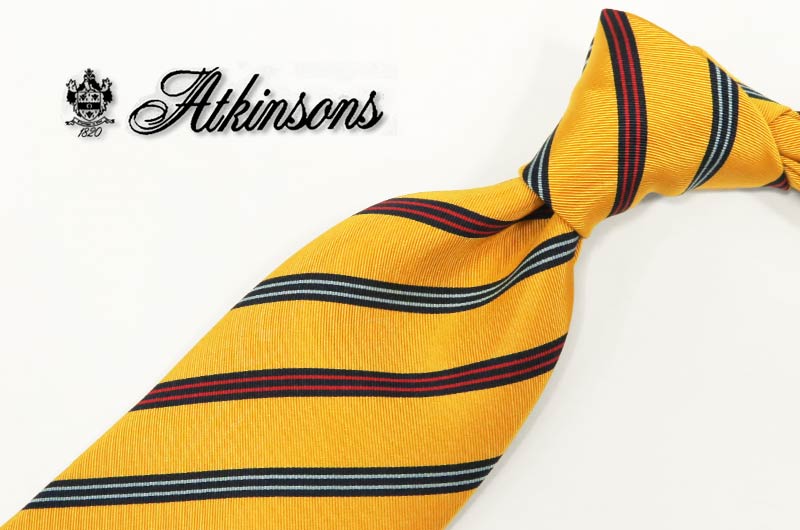 英国プレステージ【ATKINSONS/リチャード・アトキンソン/ストライプ レジメンタルネクタイ】 ( 2916-4 ) 【楽ギフ_包装】