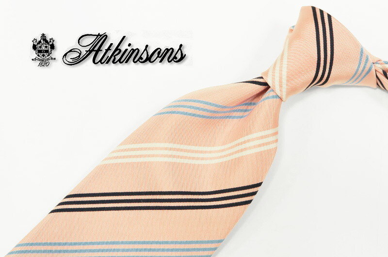 英国プレステージ【ATKINSONS/リチャード・アトキンソン/ストライプ レジメンタルネクタイ】 ( 2920-2 ) 【楽ギフ_包装】
