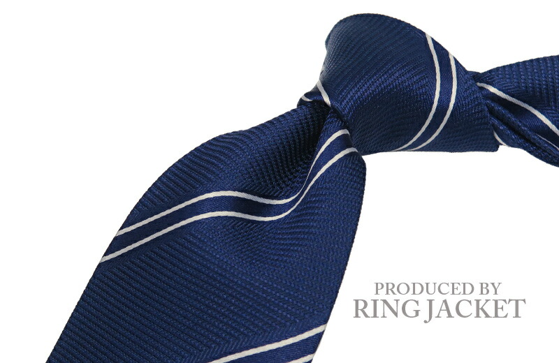 RING JACKET ネイビー 幾何学模様 ネクタイ メンズ