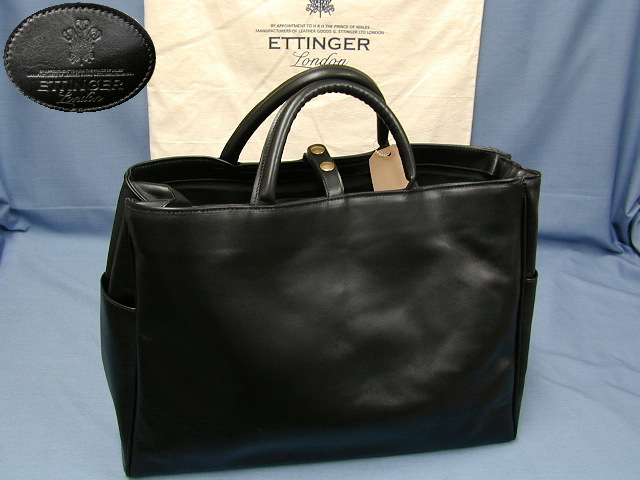 楽天市場 Ettinger社公認正規販売店 エッティンガー Ettinger T65レザートートバッグ ブラック メンズ 革製手提げ鞄 T 65 トラッド ハウス フクスミ