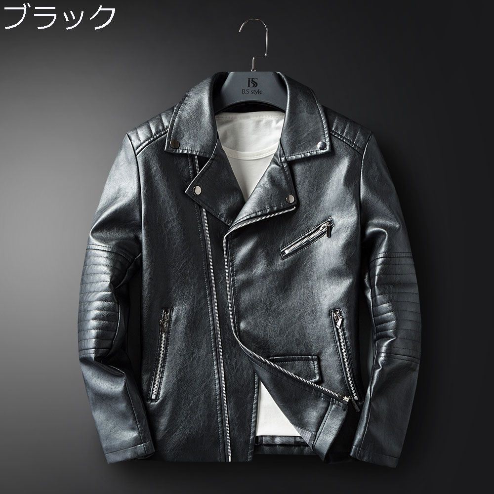 楽天市場】メンズ レザージャケット 立襟 革ジャケット バイク