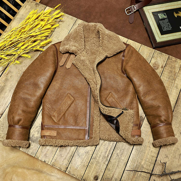 楽天市場】処分 B-3 フライトジャケット 羊革 ムートン 大戦モデル