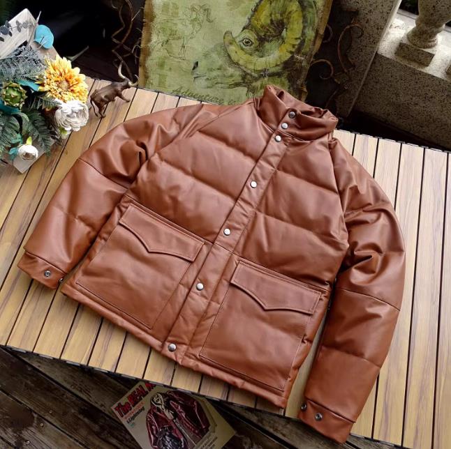 楽天市場】レザージャケット 上品 本革 羊革 高級 ダウンジャケット