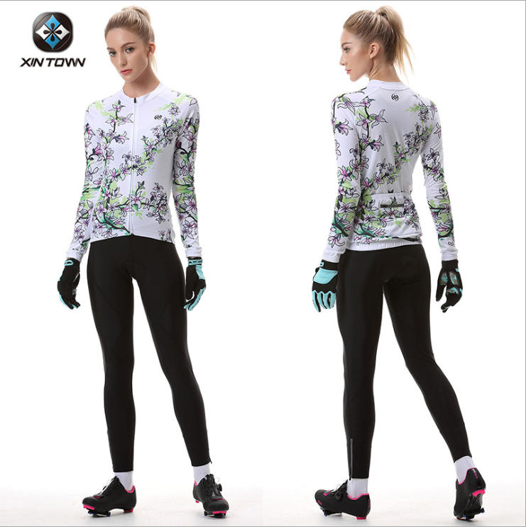 サイクルウエアセット 長袖 裏起毛 ジャージ ショーツ レディース 上下セット セットアップ ロング丈 自転車ウェア スポーツ サイクリング ジャージ 春夏秋 吸汗 伸縮 速乾 通気 サイクルパンツ 女用 ライド Srmdelhi Org