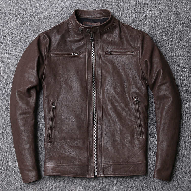 本革ジャケット メンズ レザージャケット 立ち衿 牛革 バイクジャケット ヴィンテージ風 ライディング バイクウェア 秋冬用 防風耐磨 flight jacket 革ジャン 皮ジャン ミリタリージャケット ブルゾン 送料無料