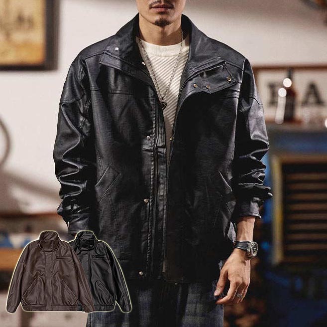 MASTERPIECE スタジャン L サイズ ウール レザー袖 Hectic 楽天市場】S~LL レザースタジャン 牛革 革 本革 本皮 ミリタリー